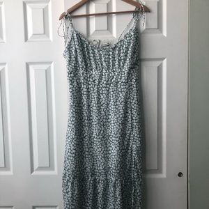 Abercrombie Tie-Strap Ruched Midi Dress